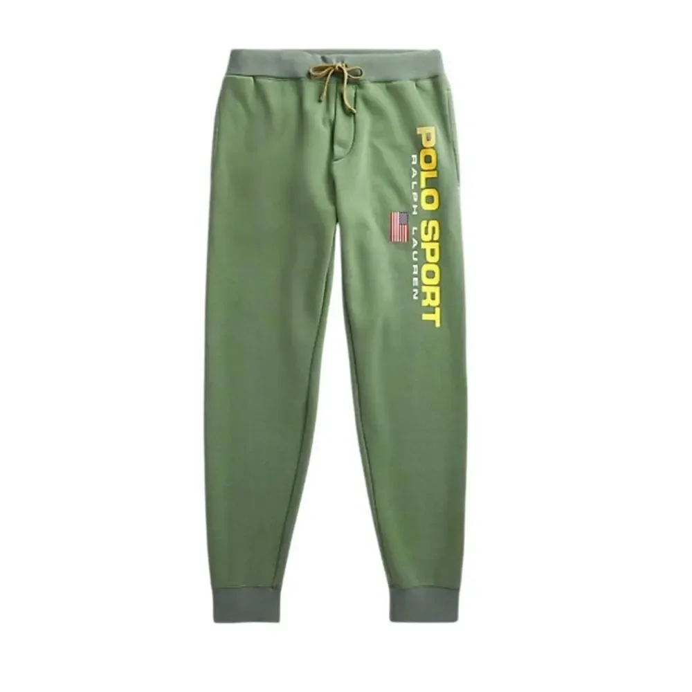 Men's Polo Sport Ralph Lauren Retro Olive Green Joggers Sweatpants Size 3XB